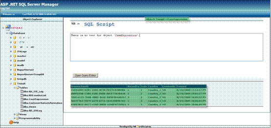 sql script